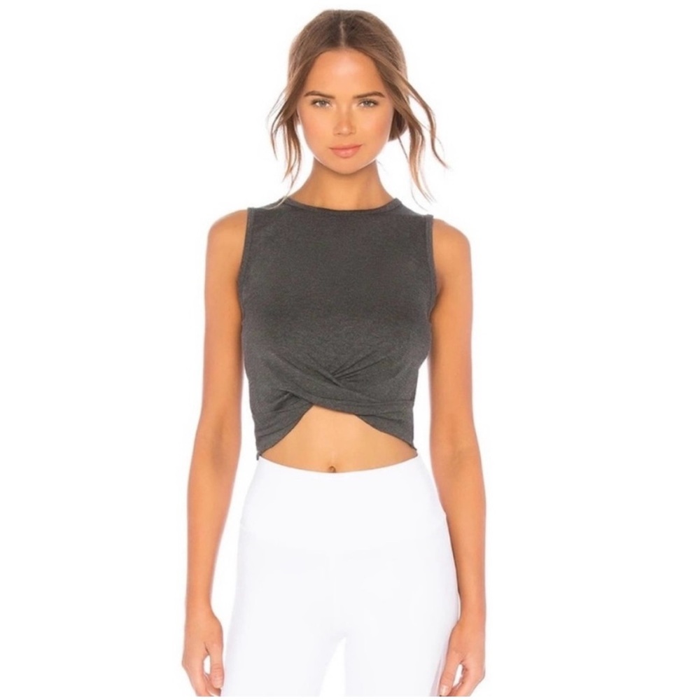 Alo Yoga Cover Tank in Charcoal Sz S